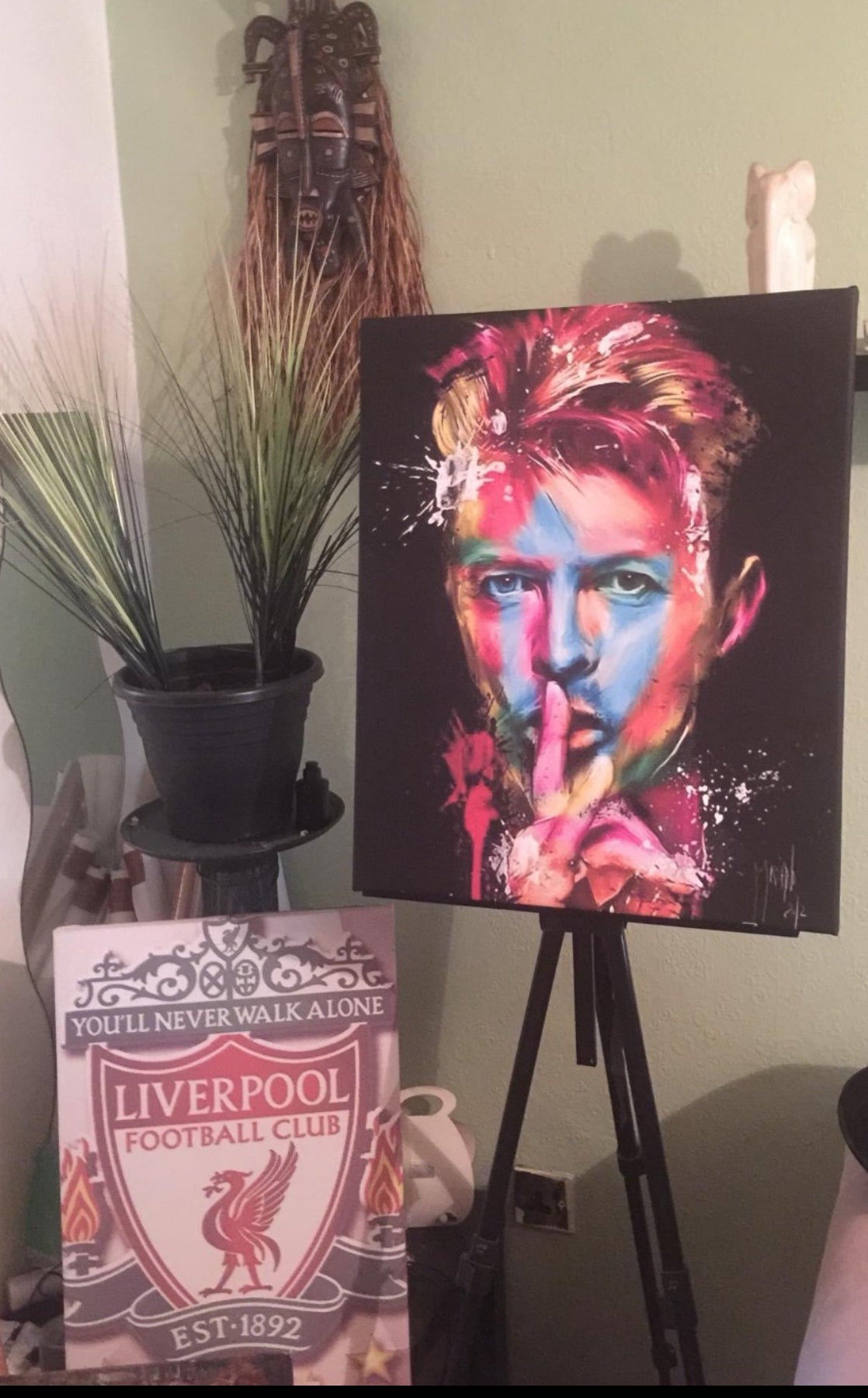 David Bowie canvas print wall hanging ready to display : Size 50x70cm ~Remi Okuleye