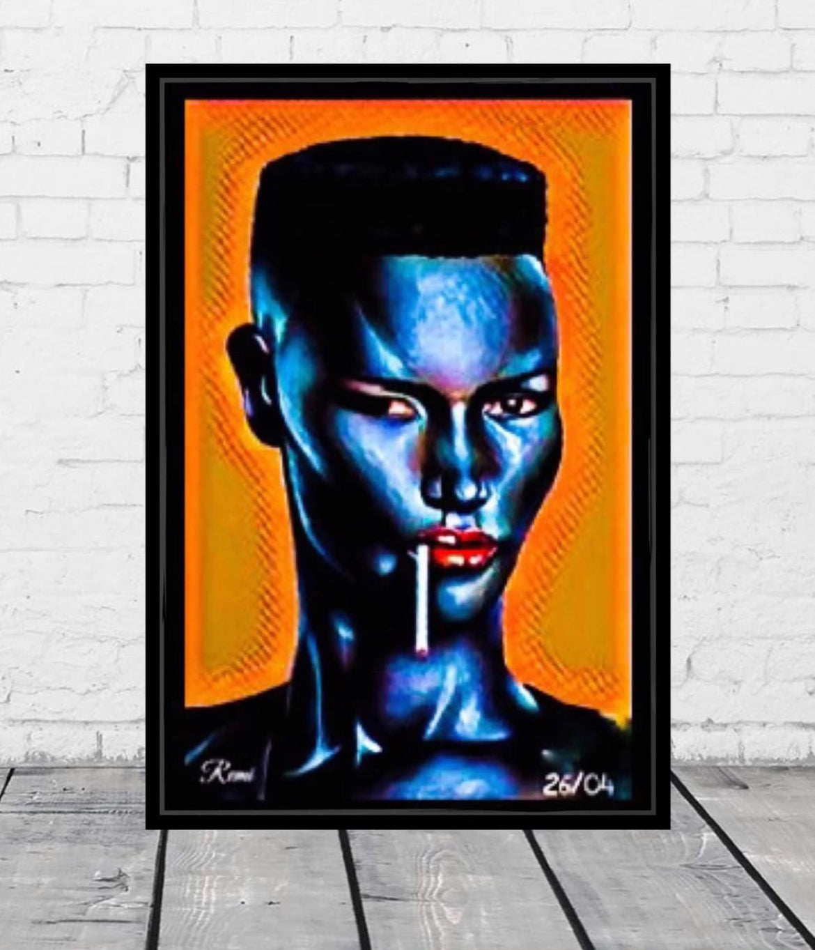 Grace Jones Canvas Print Wall Hanging ready to display limited edition Size 50x70 cm design by Remi Okuleye