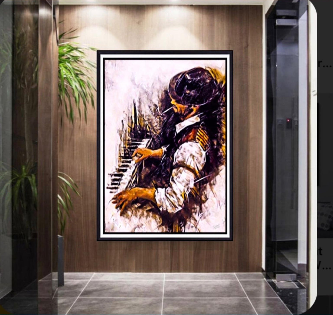 Our latest canvas print wall hanging piano man by (Remi)Size 60x60 cm