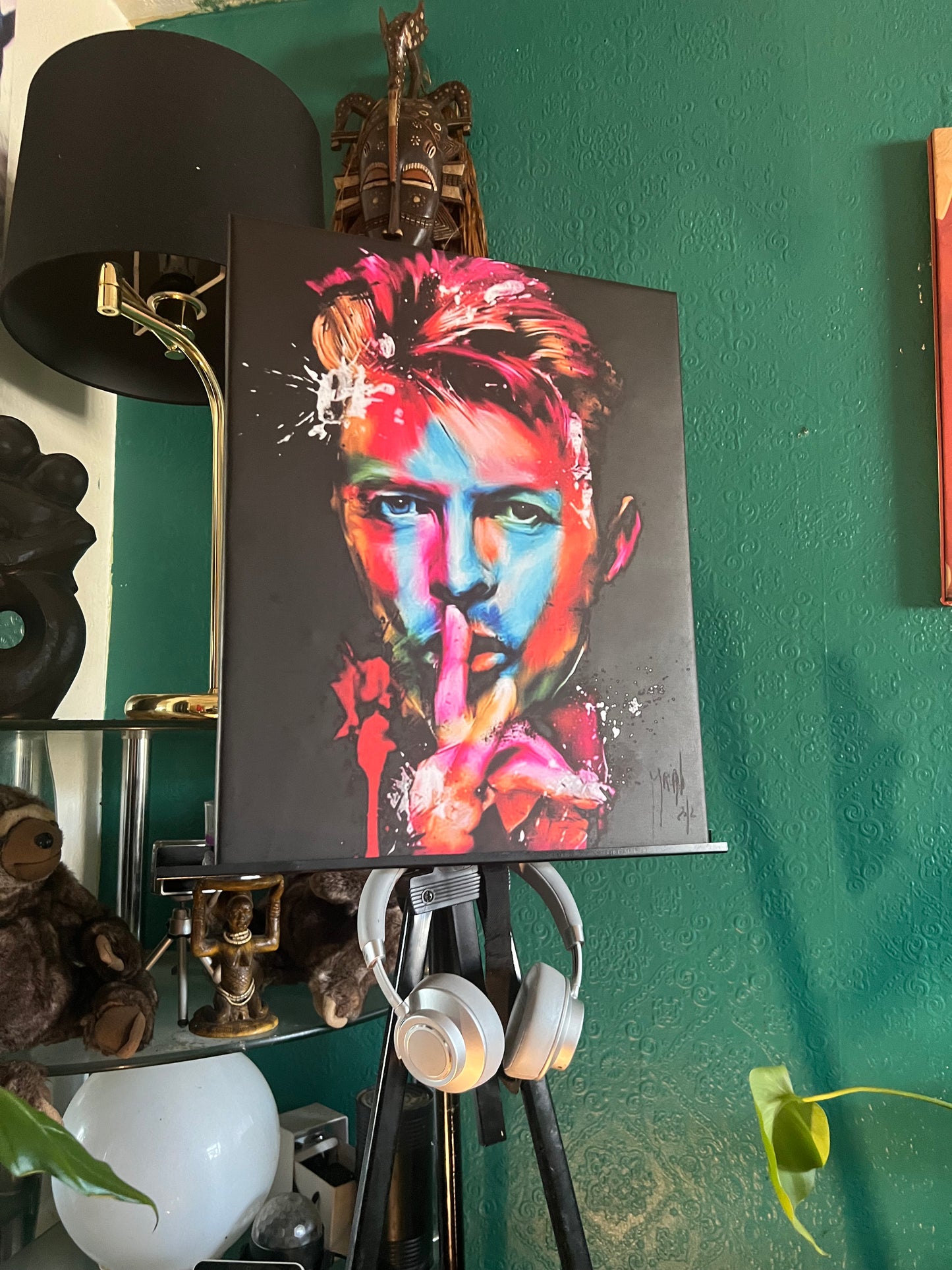 David Bowie canvas print wall hanging comes ready to display : Size 30x40 cm : By Remi Okuleye