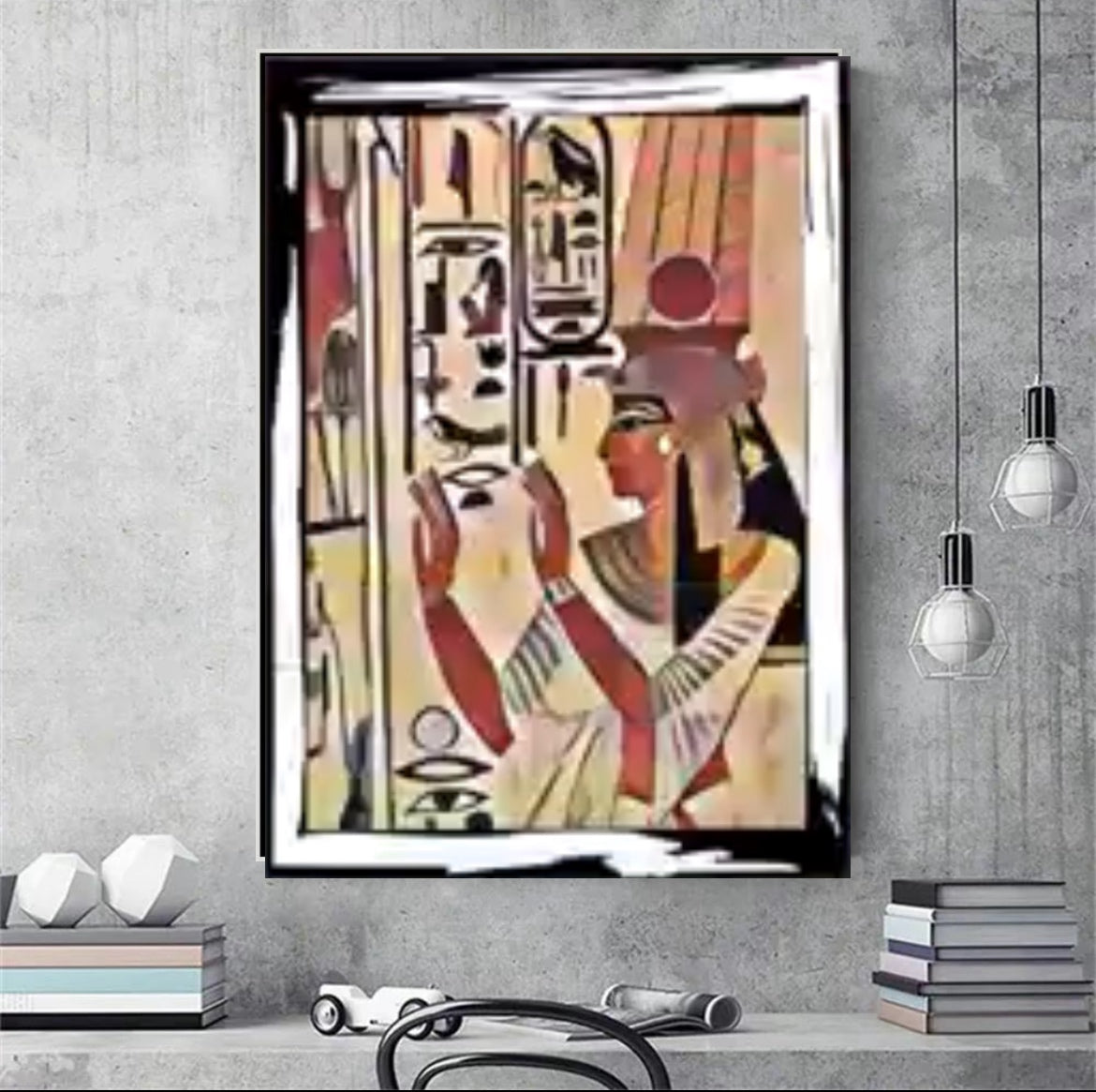 Ancient Egyptian  poster canvas print wall hanging ready to display : 50x60cm~By Remi Okuleye