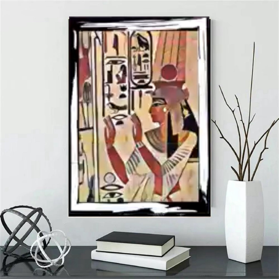 Ancient Egyptian  poster canvas print wall hanging ready to display : 50x60cm~By Remi Okuleye