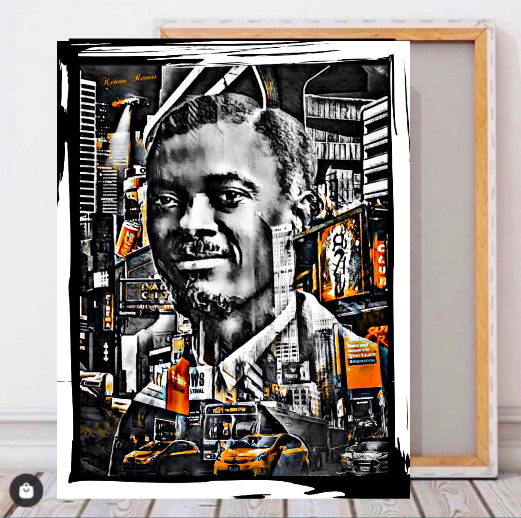 Patrice lumumba canvas print wall hanging ready to display Size 50x60cm