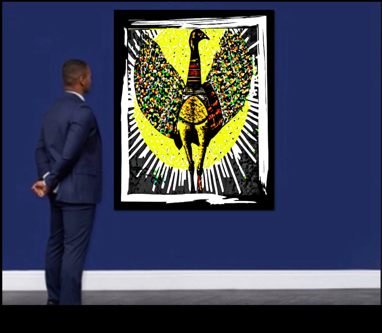 African Art Canvas Print Wall Hanging Ready To Display: Size 50x60 cm