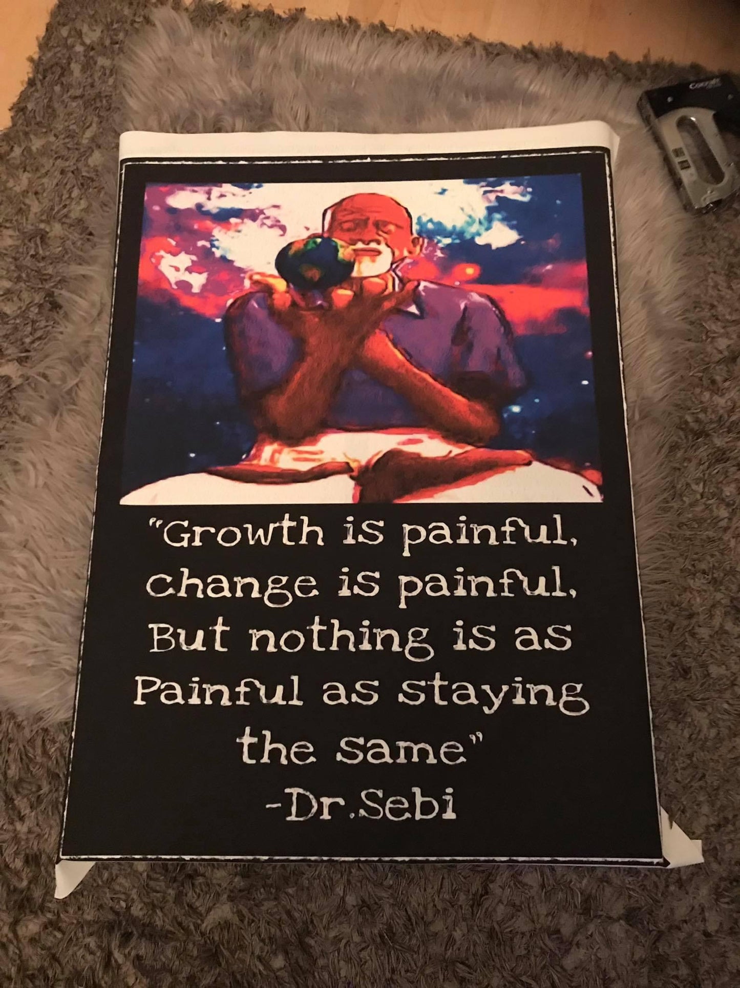 Dr Sebi canvas print wall hanging ready to display Size 60x80cm