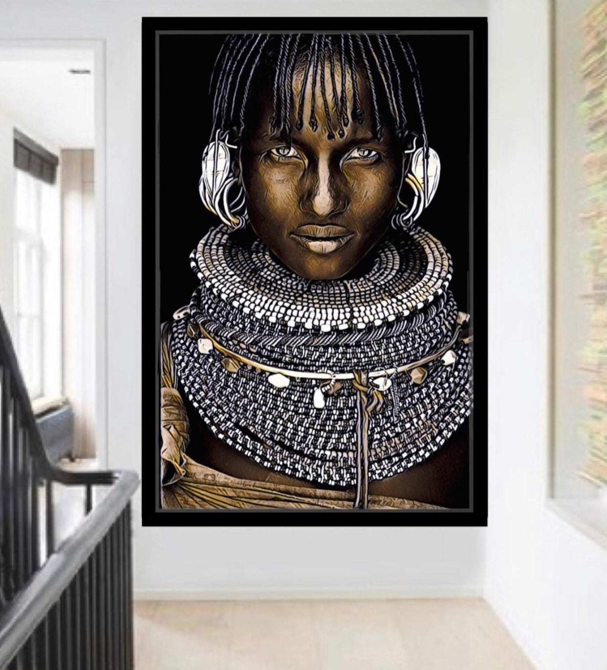 African photo art canvas print wall hanging ready to display ~ By Remi Okuleye