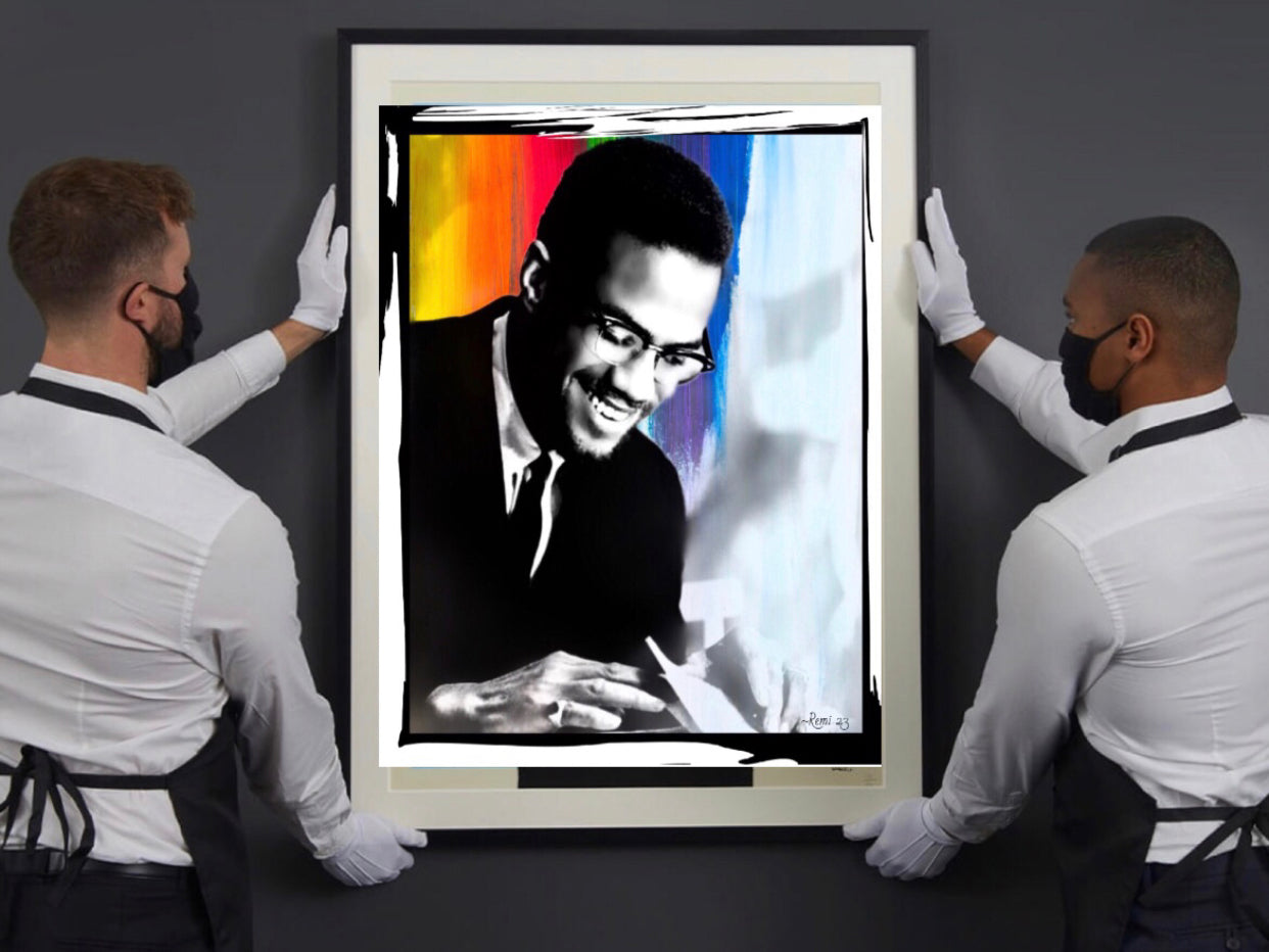 An amazing  Malcolm X canvas print wall hanging ready to display size 50x60 cm ~ Remi