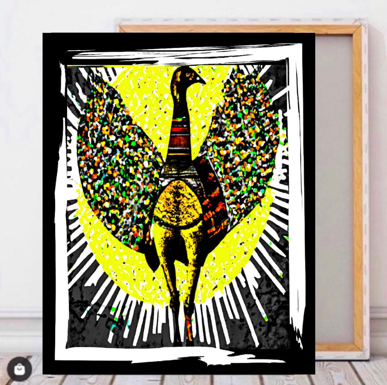 African Art Canvas Print Wall Hanging Ready To Display: Size 50x60 cm