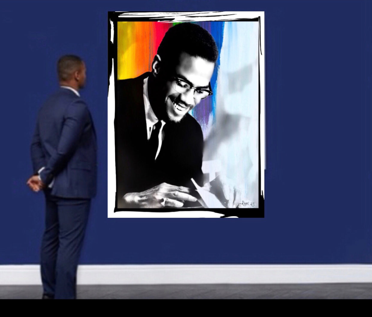 An amazing  Malcolm X canvas print wall hanging ready to display size 50x60 cm ~ Remi