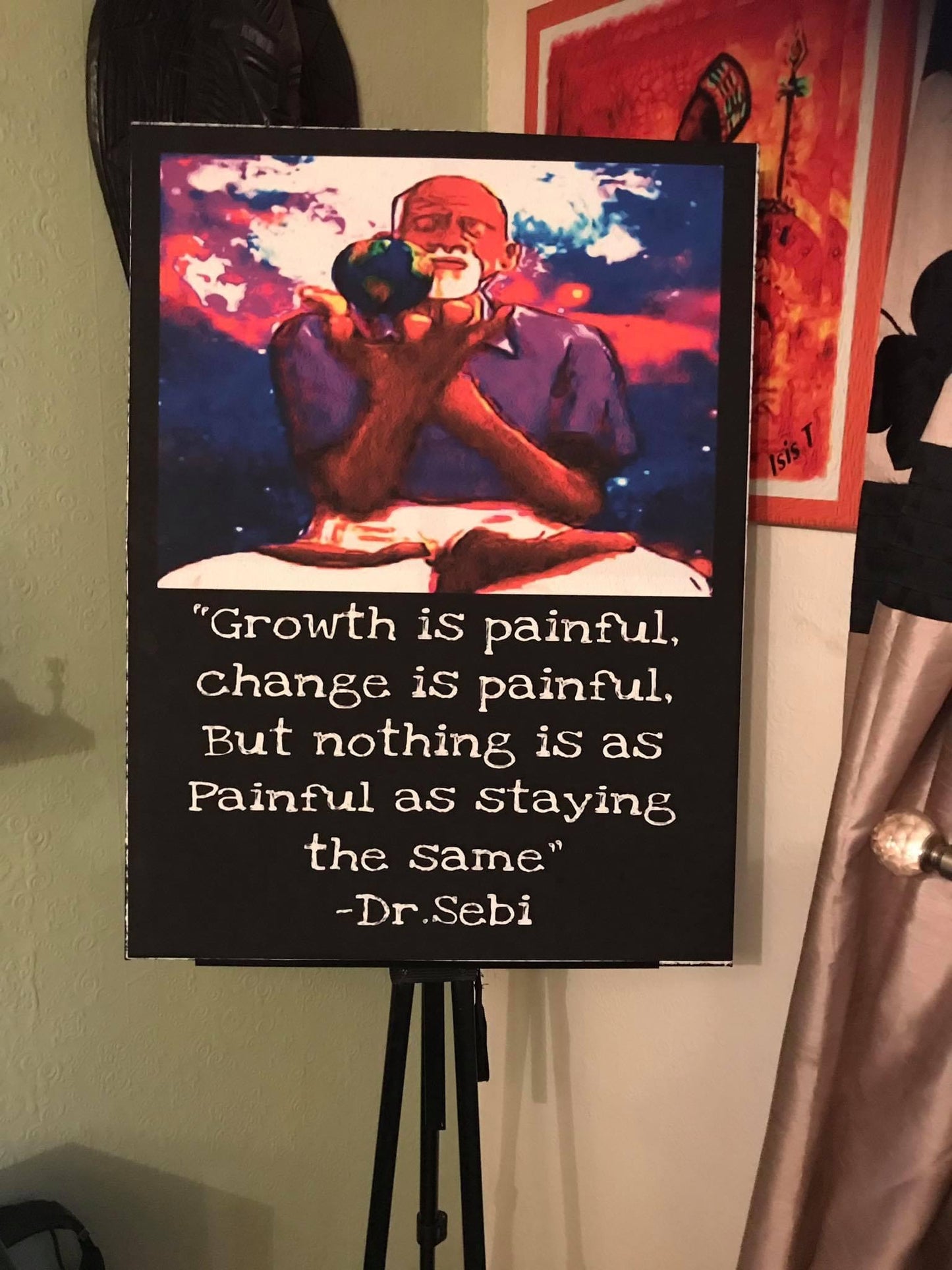 Dr Sebi canvas print wall hanging ready to display Size 60x80cm