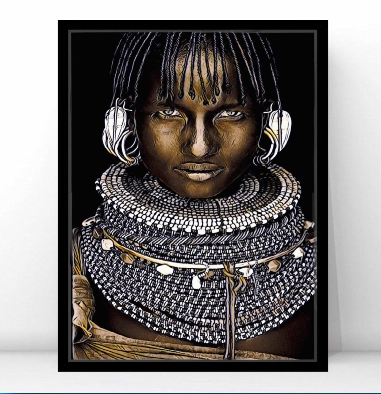 African photo art canvas print wall hanging ready to display ~ By Remi Okuleye