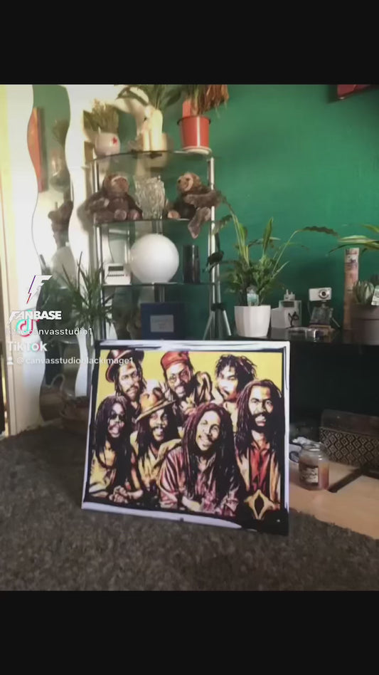 reggae Legends canvas print wall hanging ready to display: Size 60x50cm