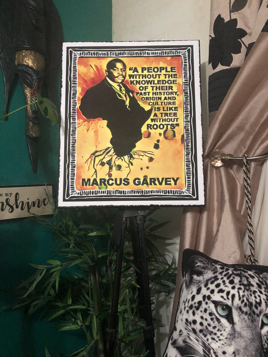 Marcus Garvey canvas print wall hanging~Remi