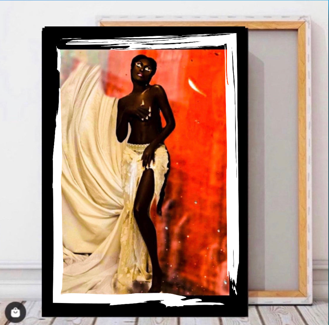 Our latest Modern Afro Art Canvas Print Wall Hanging comes ready to display Size 50x80cm