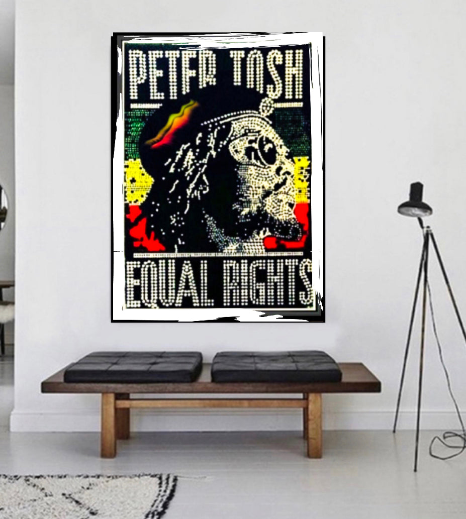 Peter Tosh Canvas Print Wall Hanging Comes Ready To Display Size 40x60cm