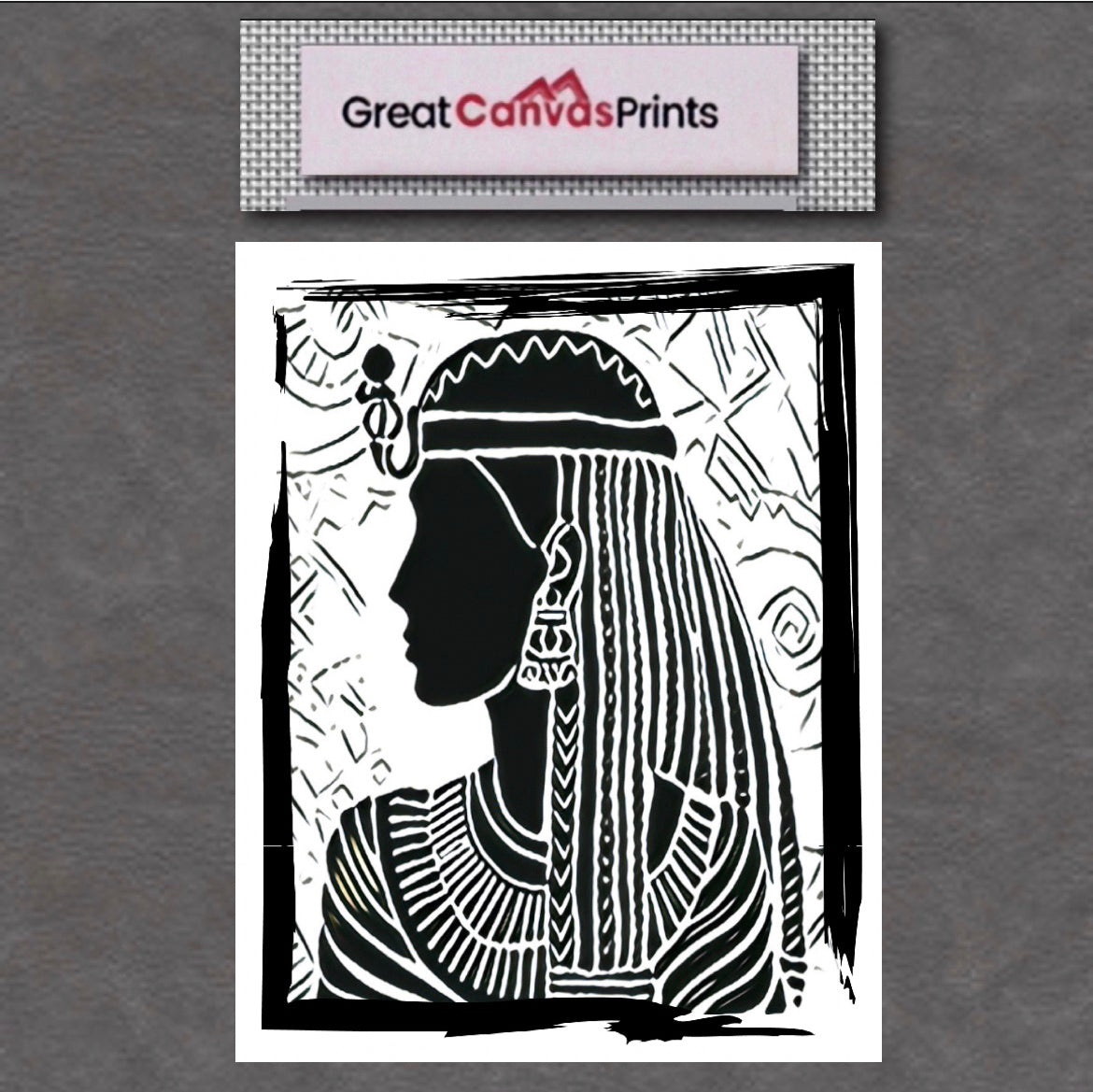 Our latest bespoke Egyptian themed canvas print wall hanging size 50x60 cm