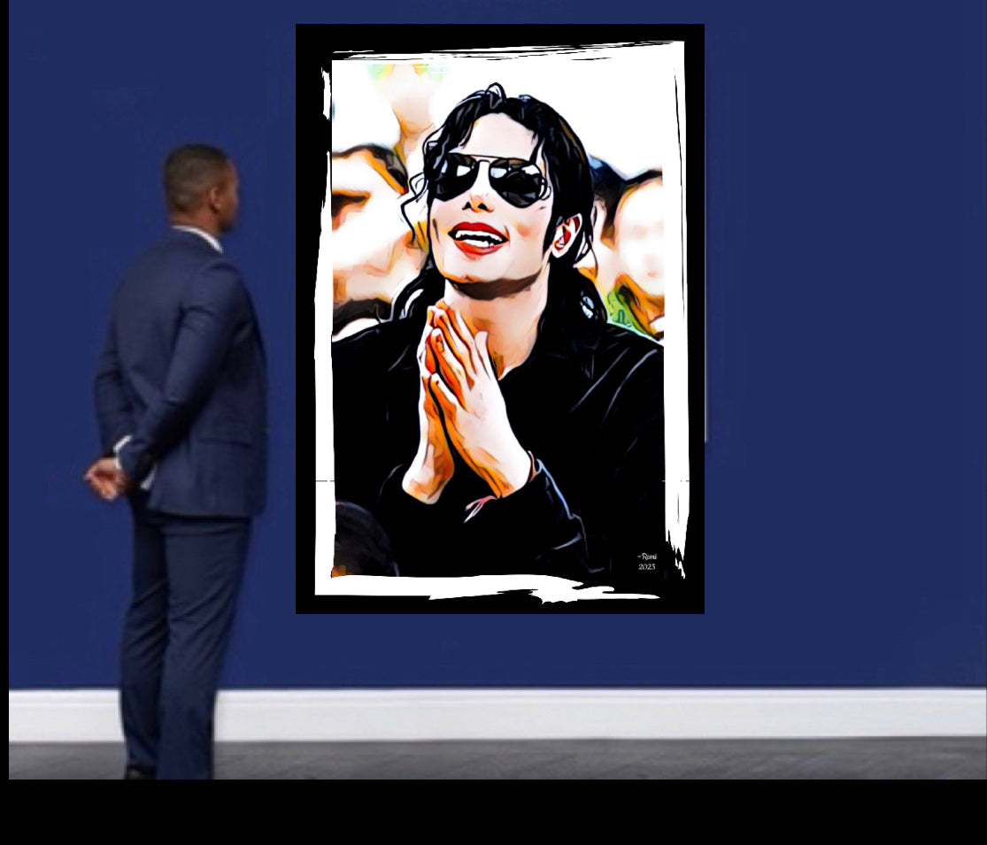 An amazing Micheal Jackson Canvas Print Wall hanging comes ready to display Size 50x80cm