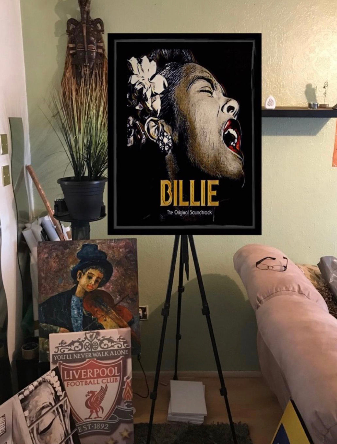 Billy Holiday canvas print wall hanging ready to display Size 50x60 cm