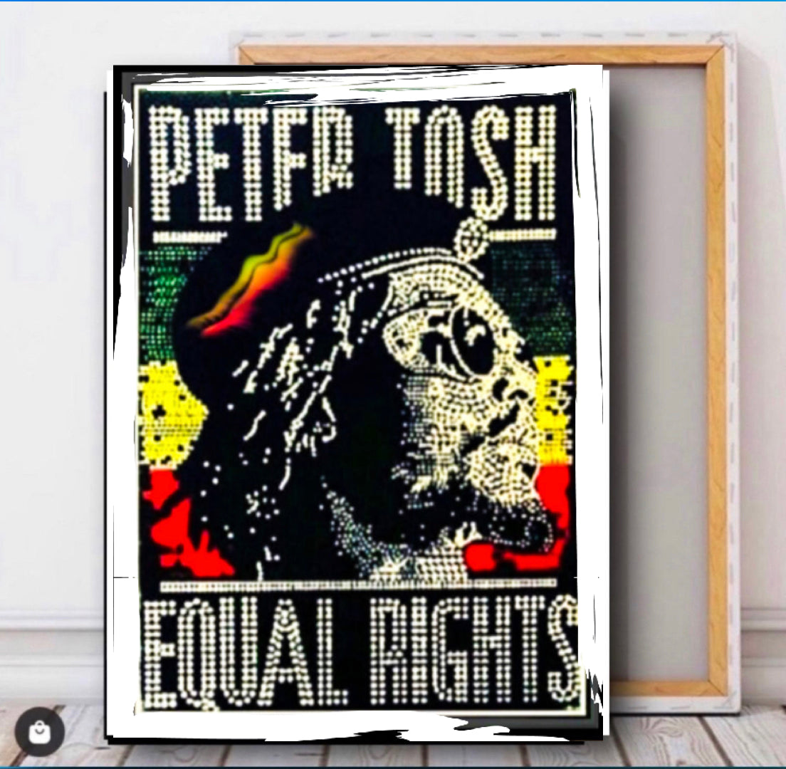 Peter Tosh Canvas Print Wall Hanging Comes Ready To Display Size 40x60cm