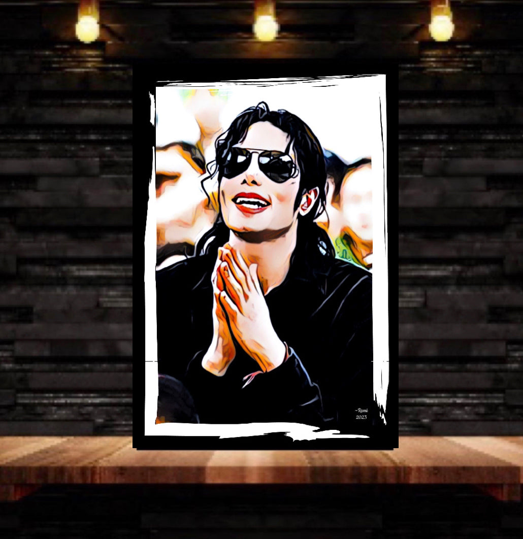 An amazing Micheal Jackson Canvas Print Wall hanging comes ready to display Size 50x80cm