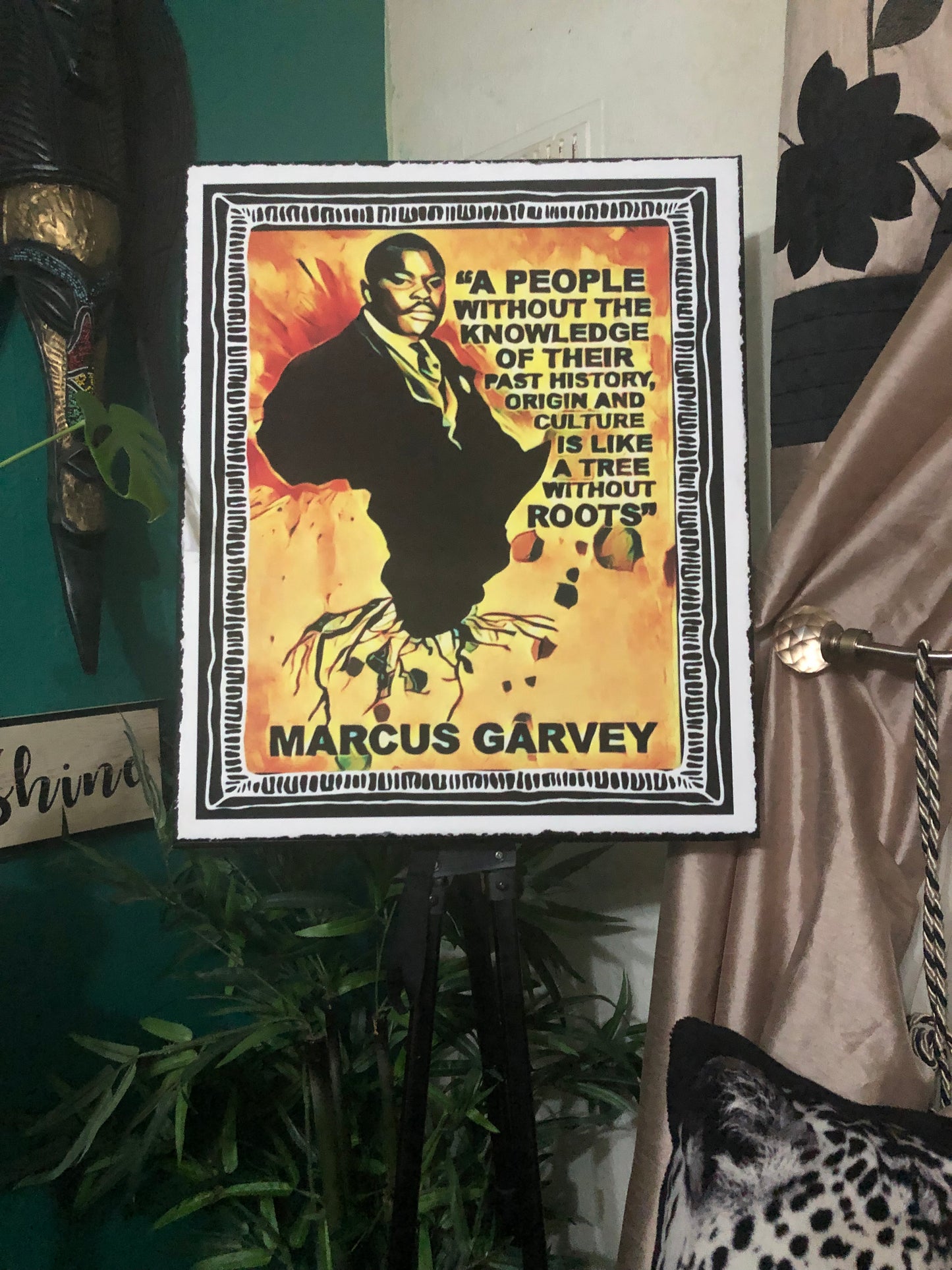 Marcus Garvey canvas print wall hanging~Remi