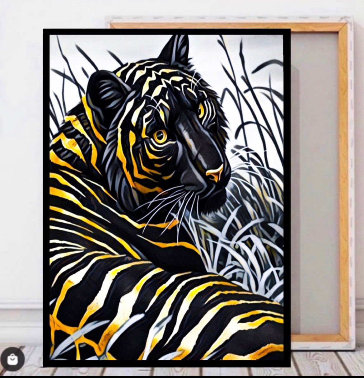 A Beautiful tiger canvas print wall hanging~By Remi Okuleye