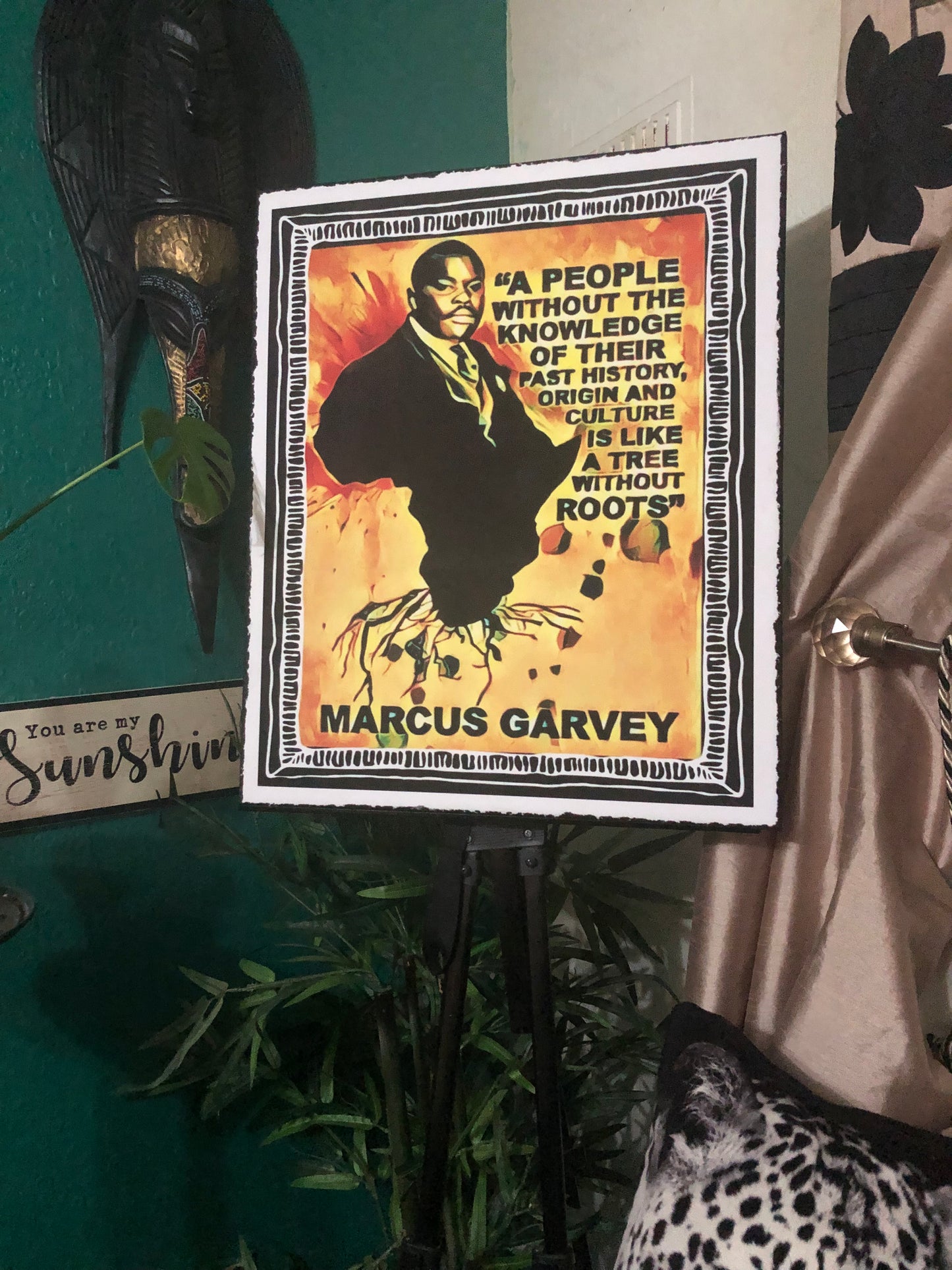 Marcus Garvey canvas print wall hanging~Remi