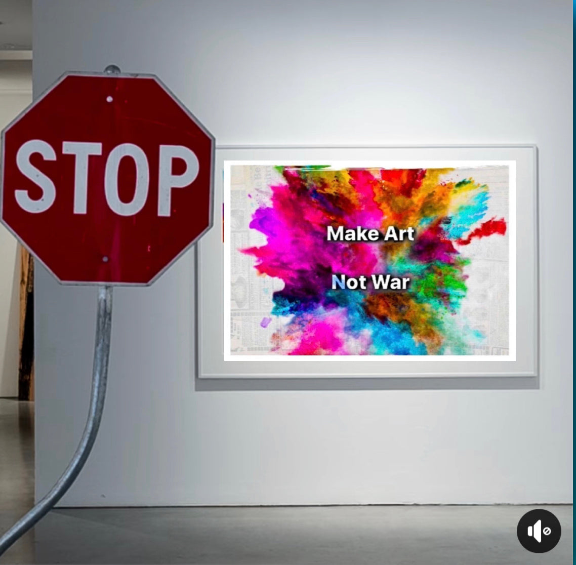 Make Art Not War Canvas Print Wall Hanging Size 60x80cm