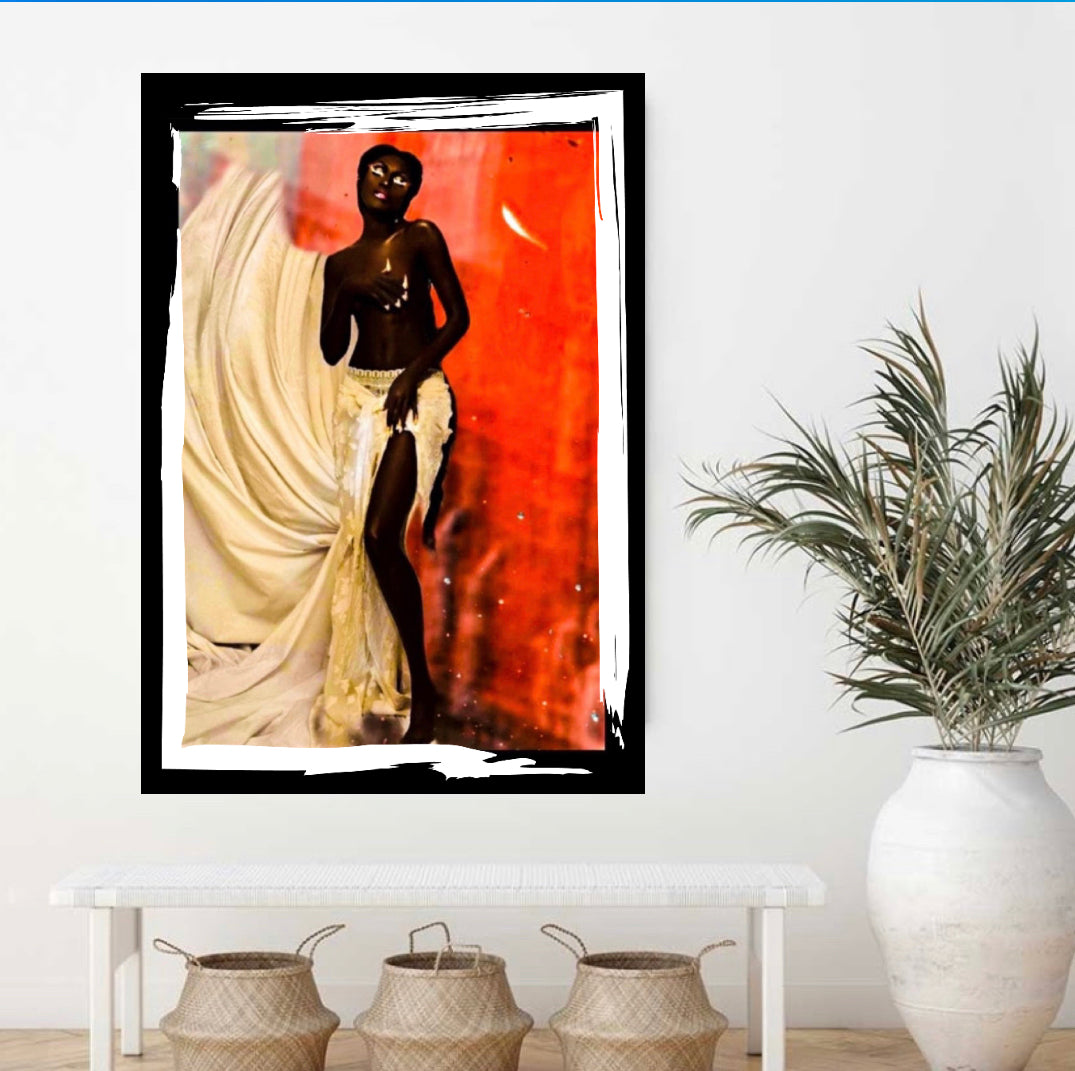 Our latest Modern Afro Art Canvas Print Wall Hanging comes ready to display Size 50x80cm