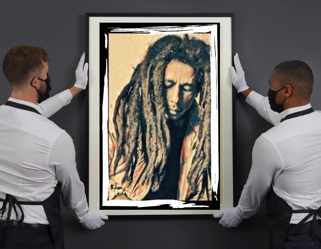 An Amazing Bob Marley Canvas Print wall hanging comes ready to display Size 50x80cm