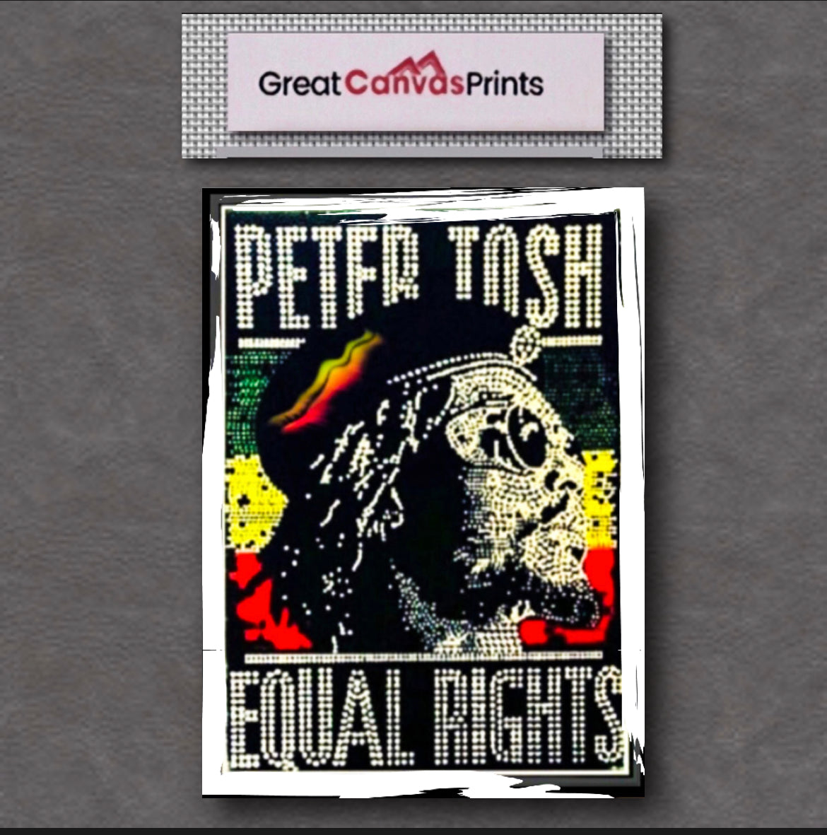 Peter Tosh Canvas Print Wall Hanging Comes Ready To Display Size 40x60cm