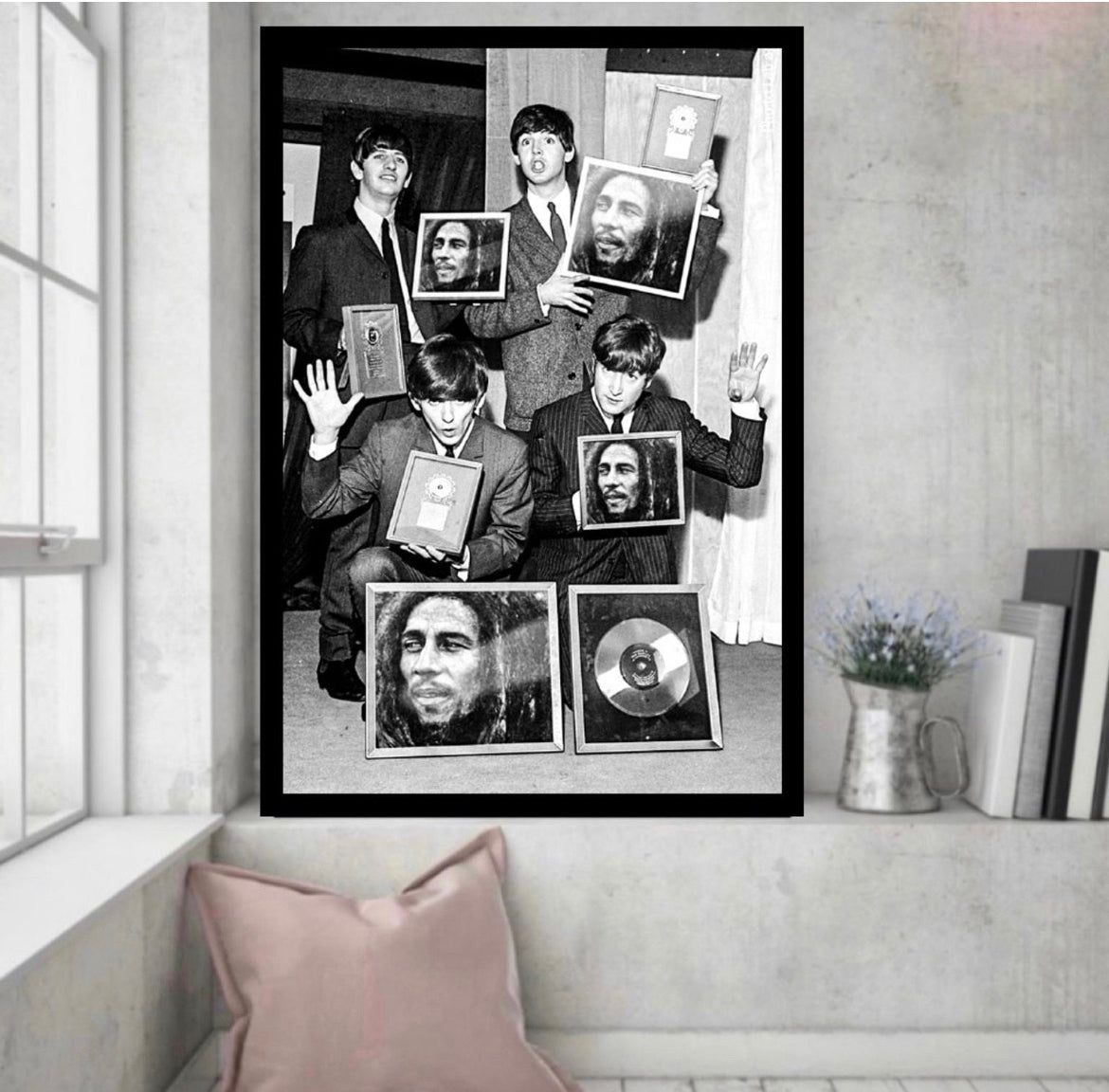 The Beatles &Bob Marley  Canvas print ~Remi