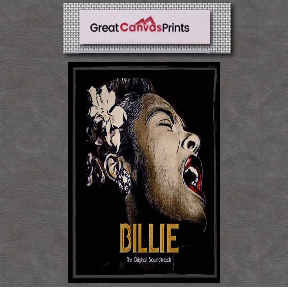 Billy Holiday canvas print wall hanging ready to display Size 50x60 cm