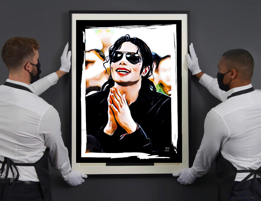 An amazing Micheal Jackson Canvas Print Wall hanging comes ready to display Size 50x80cm