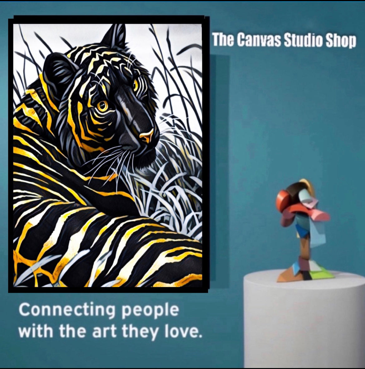 A Beautiful tiger canvas print wall hanging~By Remi Okuleye