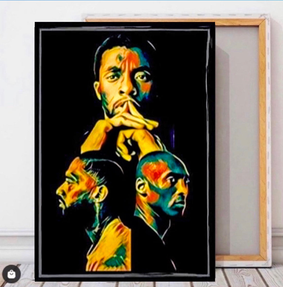 Chadwick,Nipsey ,Kobe Canvas wall hanging ready to display Size 50x80cm