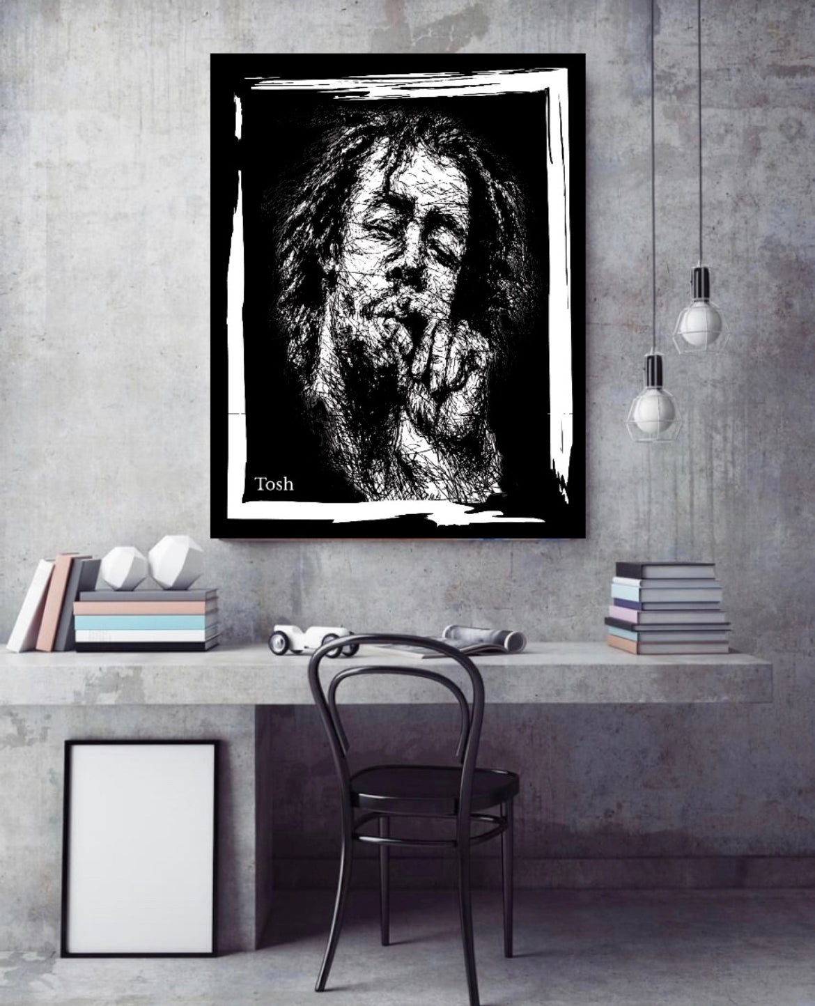 A Bespoke Peter Tosh canvas print to display size 50x60cm