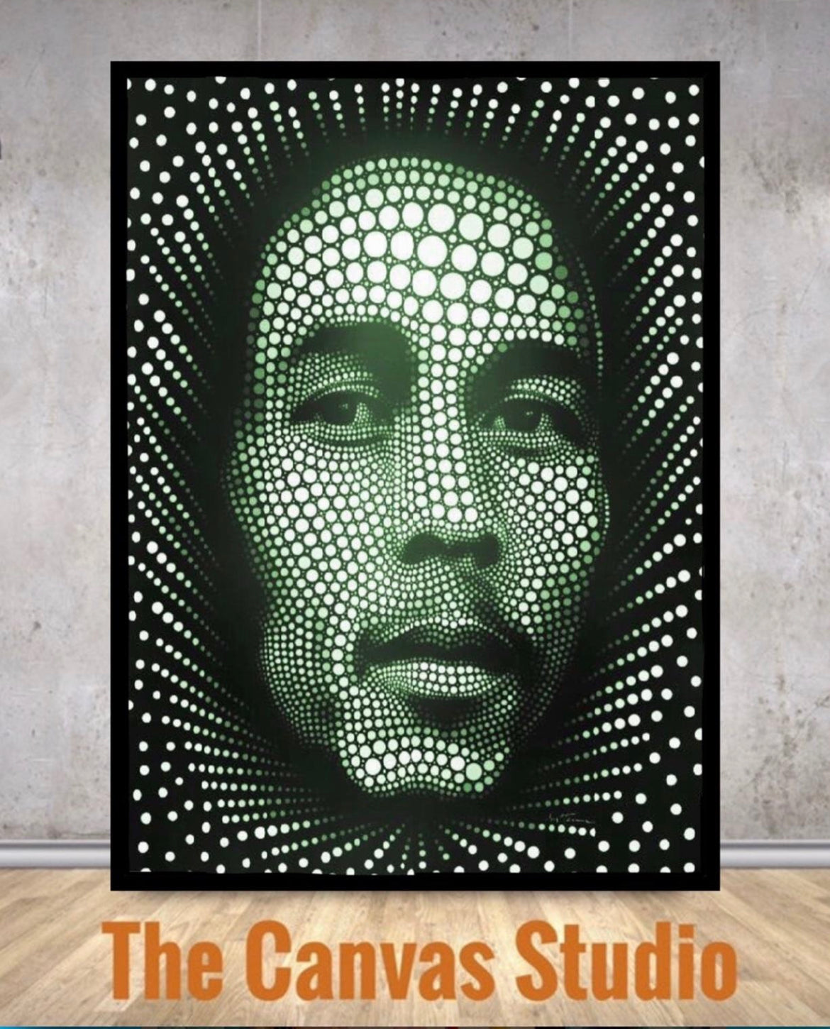 Bob Marley circles canvas print wall hanging ready to display Size 50x60 cm