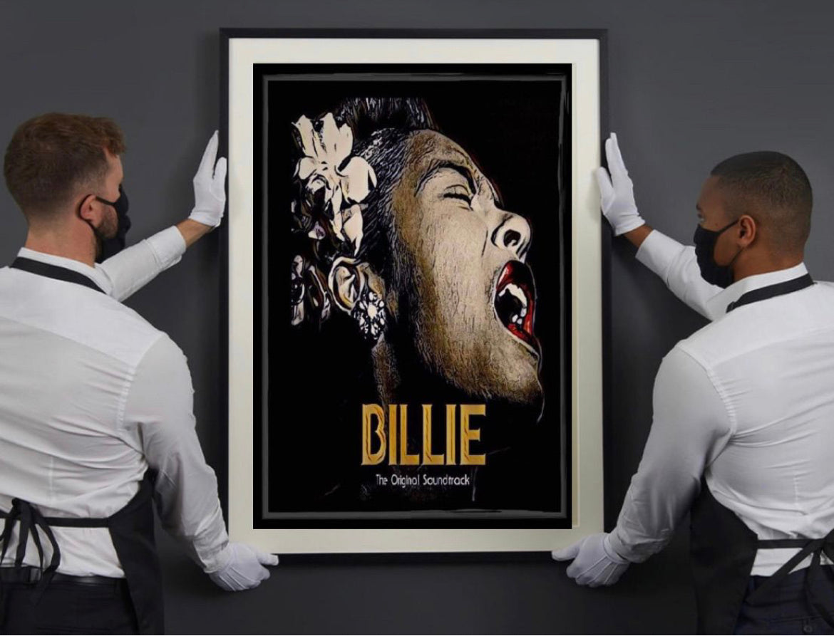 Billy Holiday canvas print wall hanging ready to display Size 50x60 cm