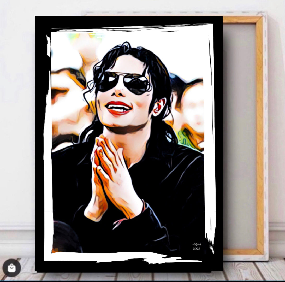 An amazing Micheal Jackson Canvas Print Wall hanging comes ready to display Size 50x80cm