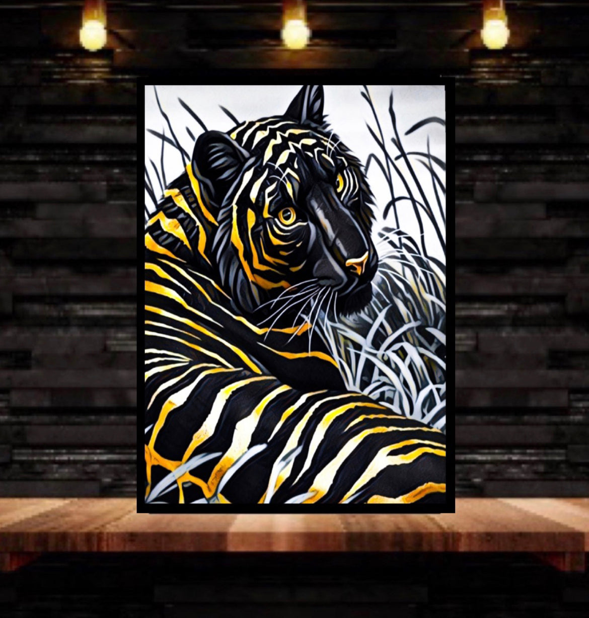 A Beautiful tiger canvas print wall hanging~By Remi Okuleye