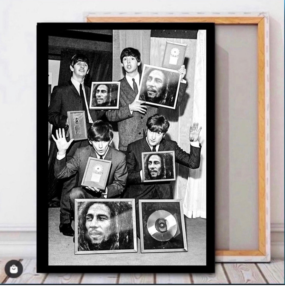 The Beatles &Bob Marley  Canvas print ~Remi