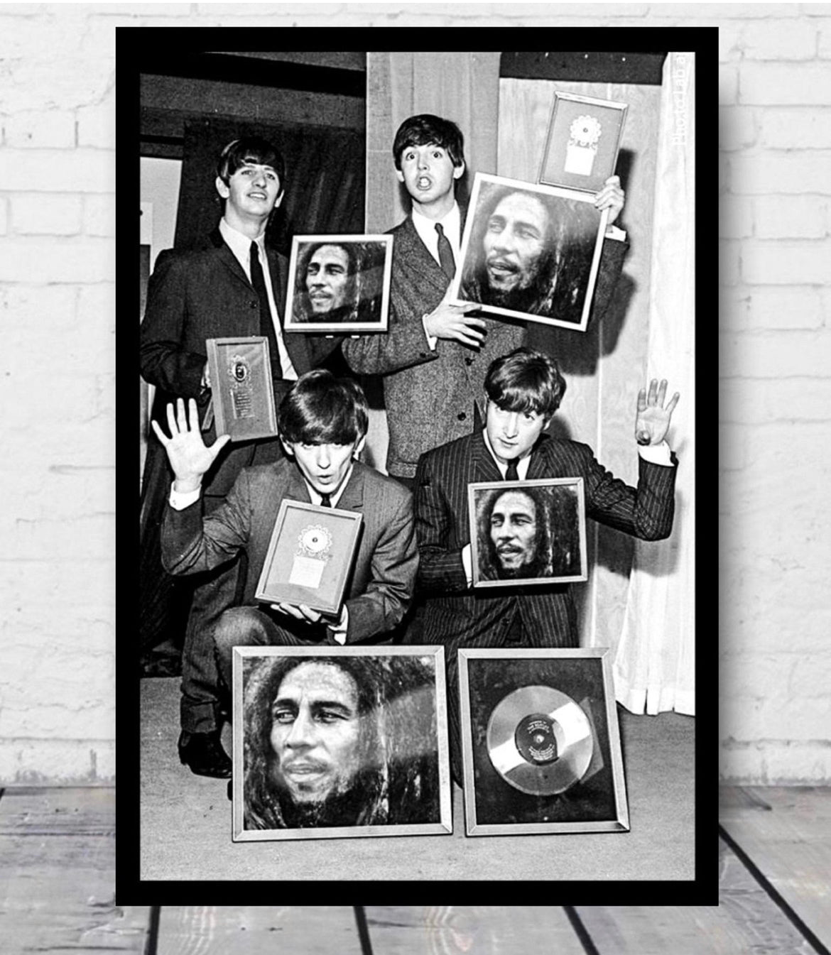 The Beatles &Bob Marley  Canvas print ~Remi