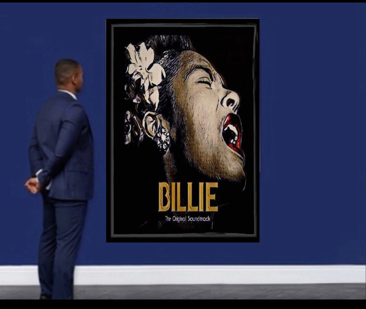 Billy Holiday canvas print wall hanging ready to display Size 50x60 cm